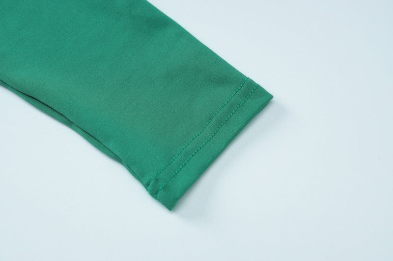 Women's Winter Fashion Sexy Hollow Slim High Neck Long Sleeve Dress 17