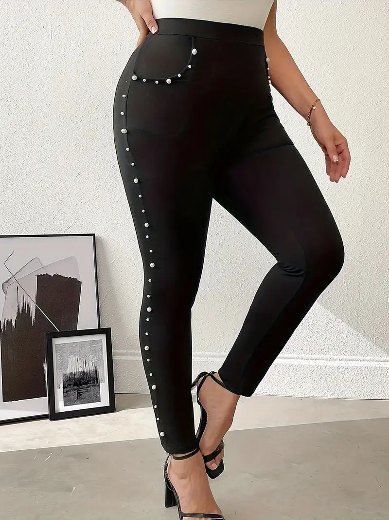 Plus Size Women Solid Pants 6