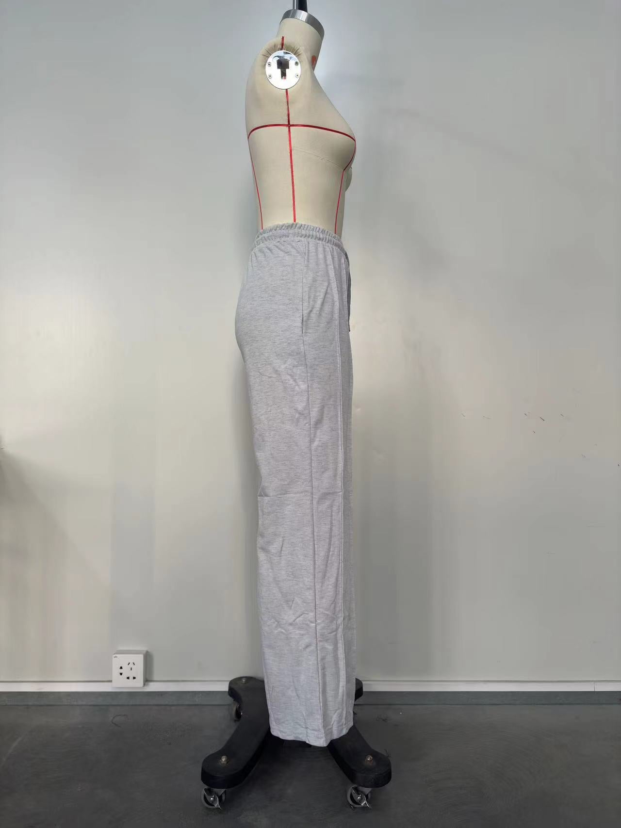 Women spring summer casual solid pleated trousers 12