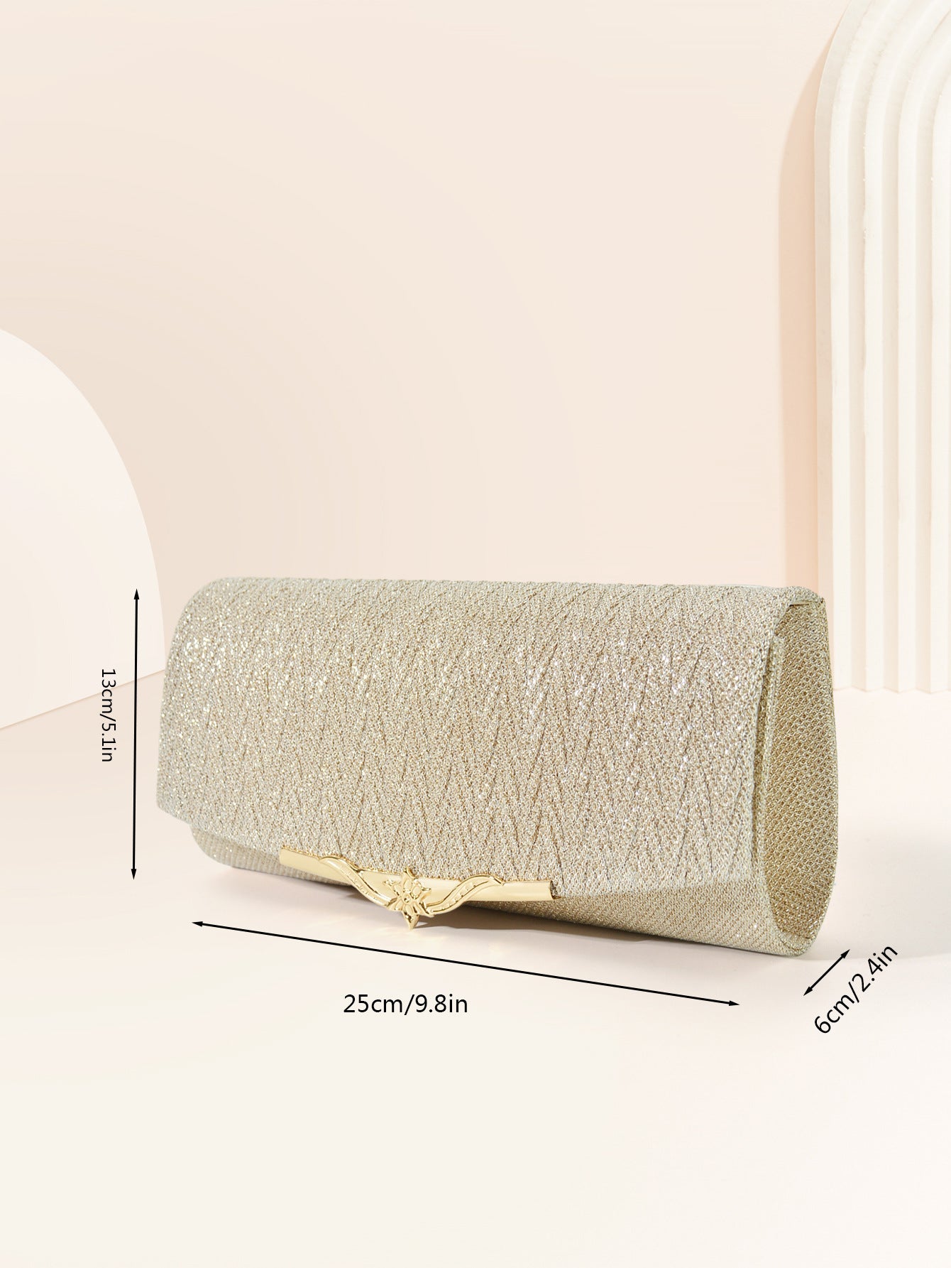 Clutch Shoulder Crossbody Women's Evening Bag Pleated Rectangular Evening Bag 7