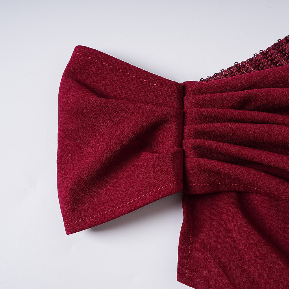 African Women's Plus Size Solid Color Long Dress 25