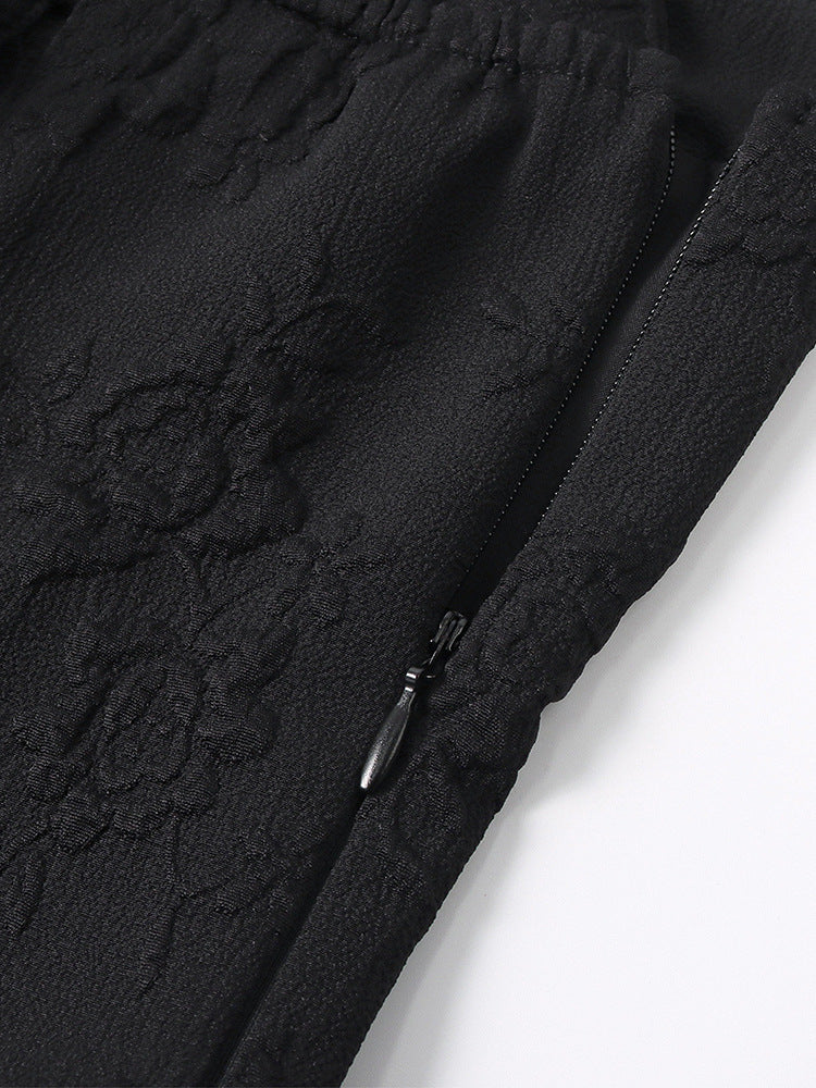 Women's Jacquard Strap Sexy Low Back Ruffle Short Dress 49