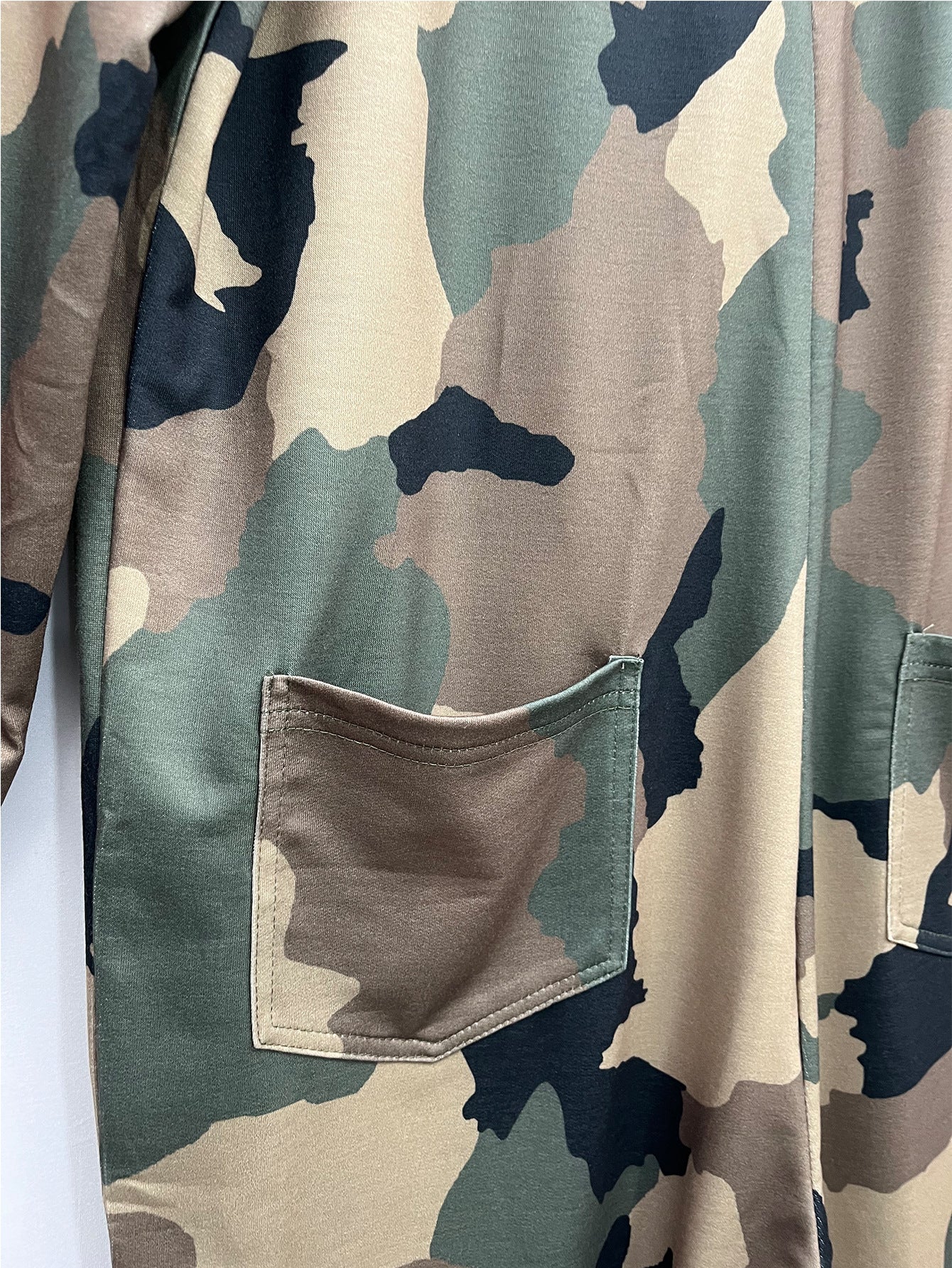 Women's Casual Fashion Multi-Pocket Zipper Camouflage Jumpsuit 9