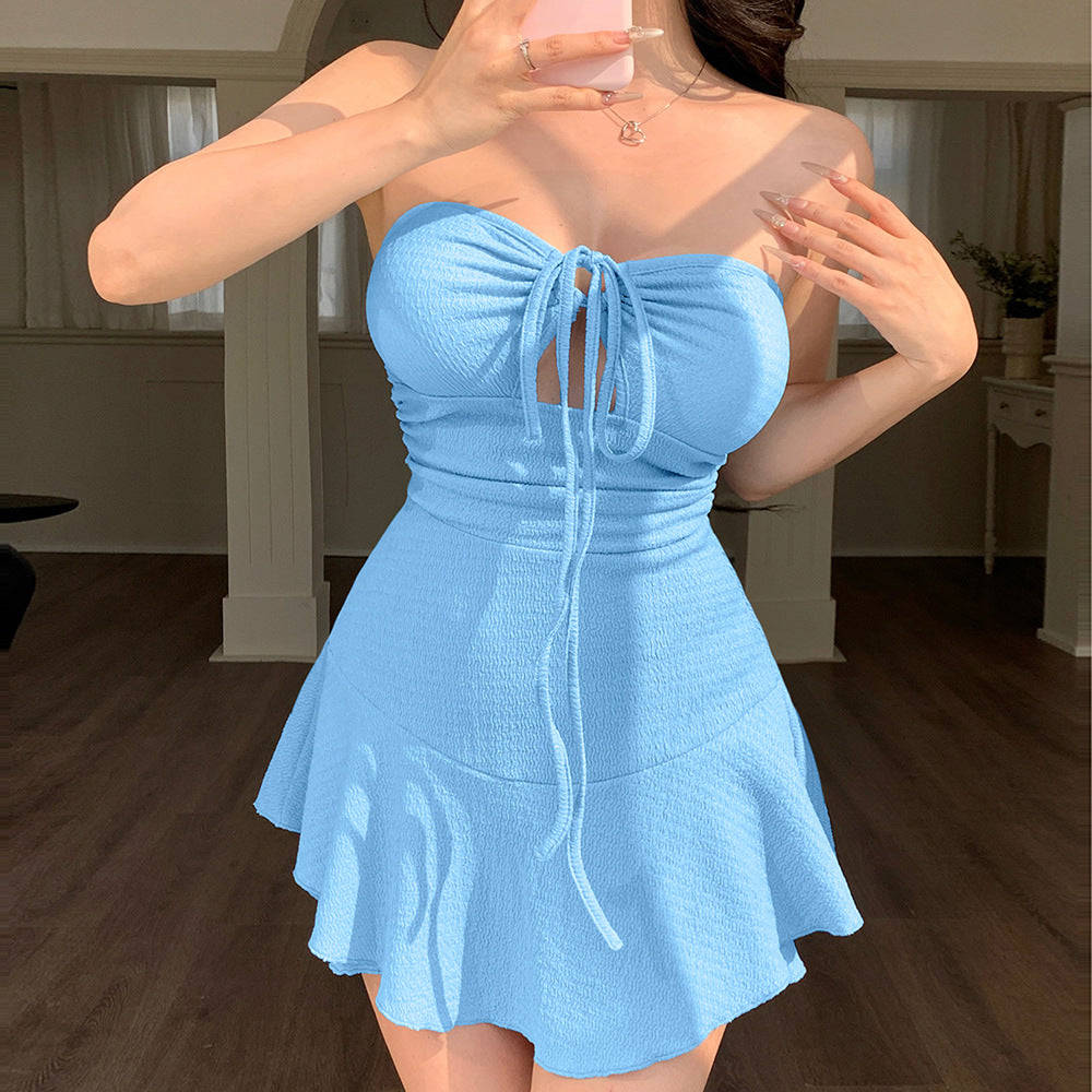 Women Summer Solid Hollow Jumpsuit 3