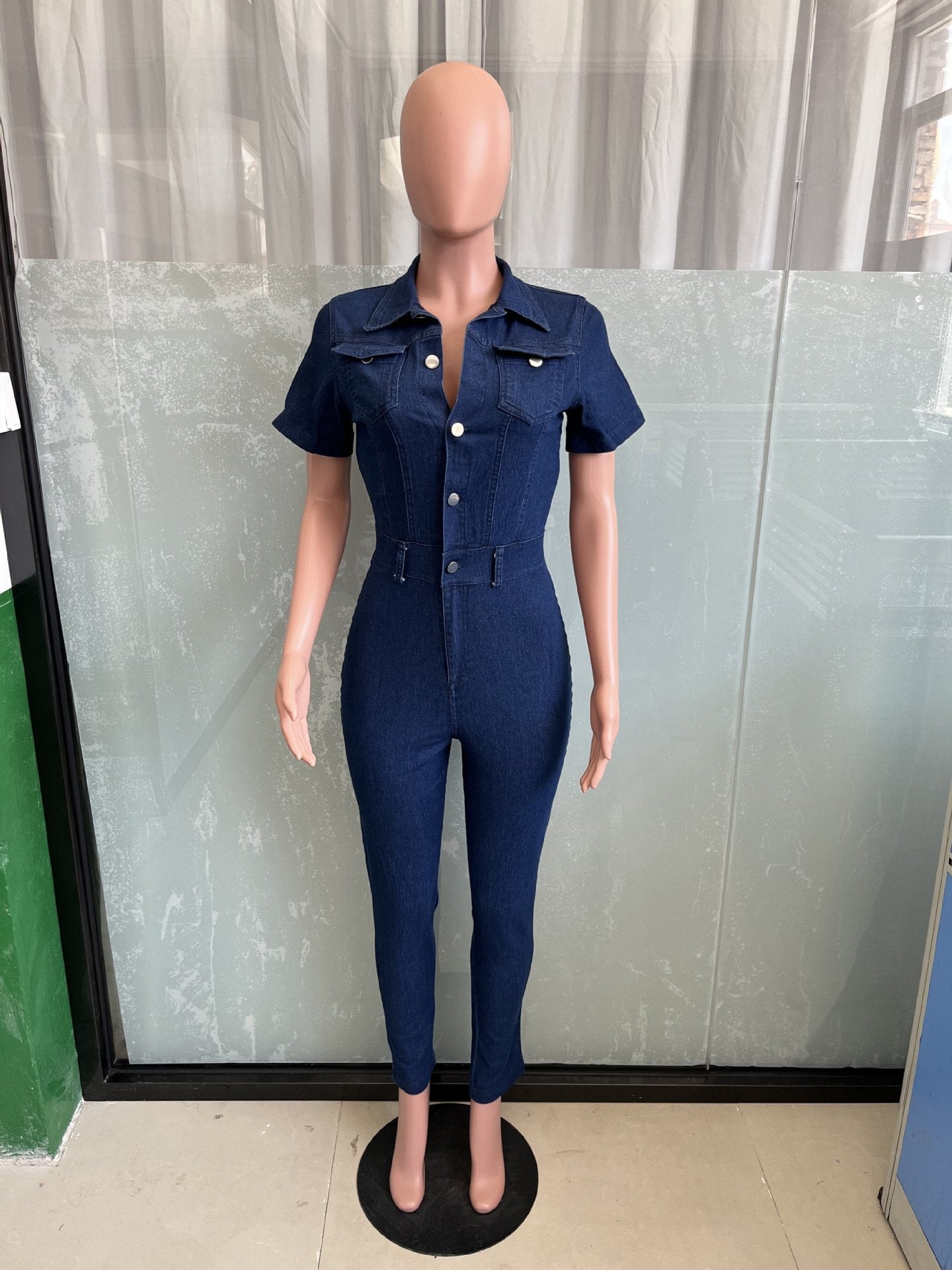 Women Sexy Denim Jumpsuit 16