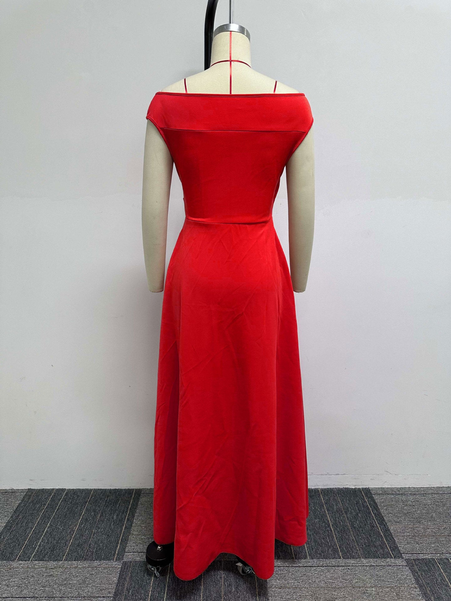 Women Sexy Solid Off Shoulder Sleeveless Dress 15