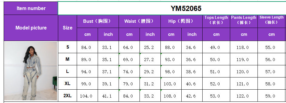 Women Spring Sexy Stretch Washed Zipper Denim Pants 11