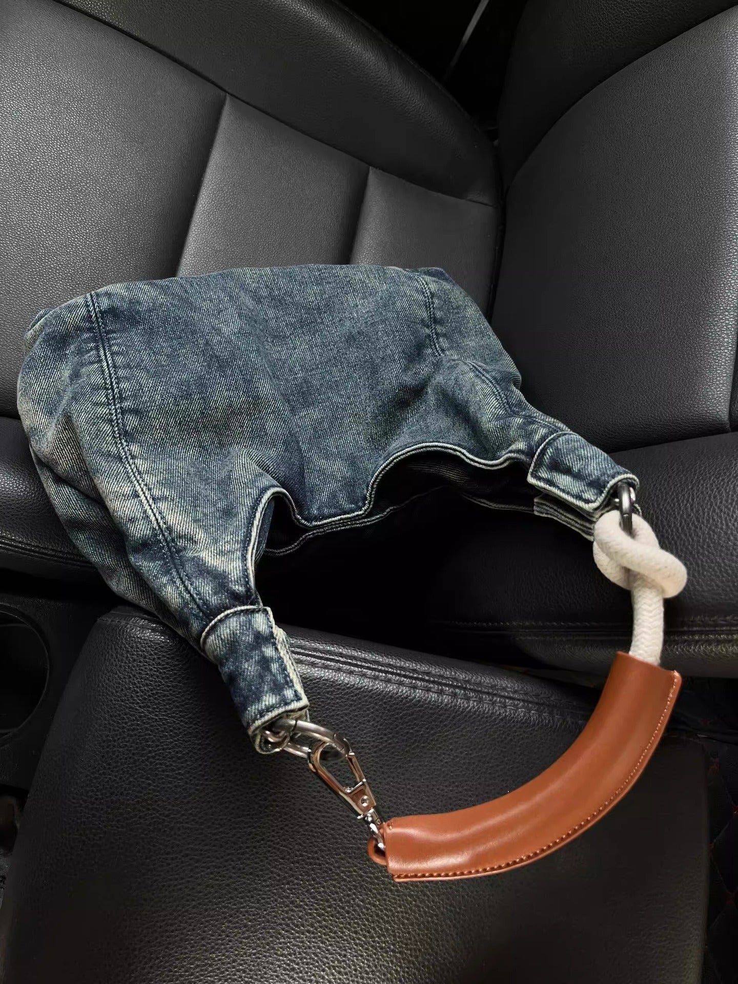 Denim Tote Bag Women's Spring Summer Casual Armpit Bag Shoulder Bag 8