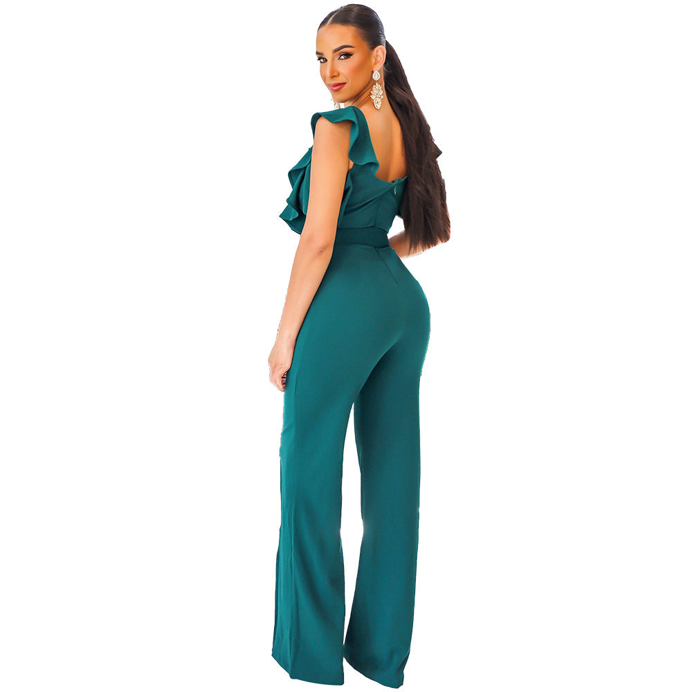 Women Ruffle Off Shoulder Jumpsuit 8