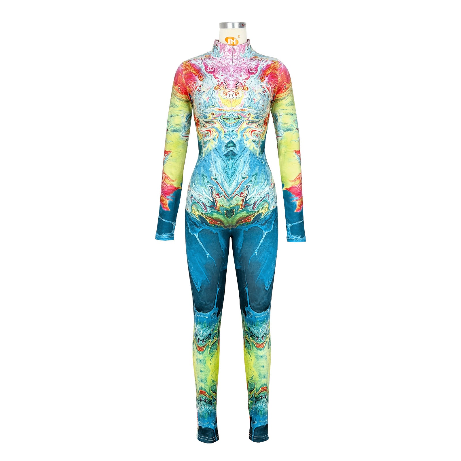 Women's Fashion Printed Zipper Slim Jumpsuit 13