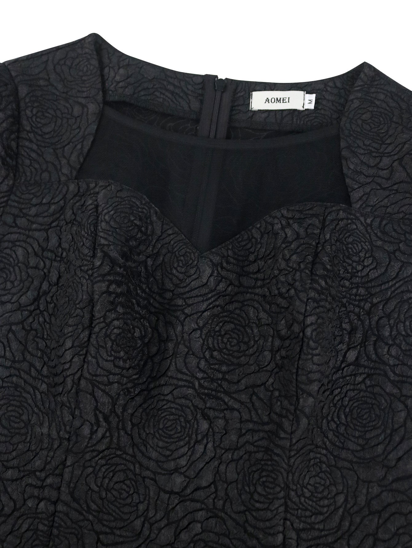 Lace Cut-Out Black Round Neck Dress Fringe Chic Formal Party Gown 8