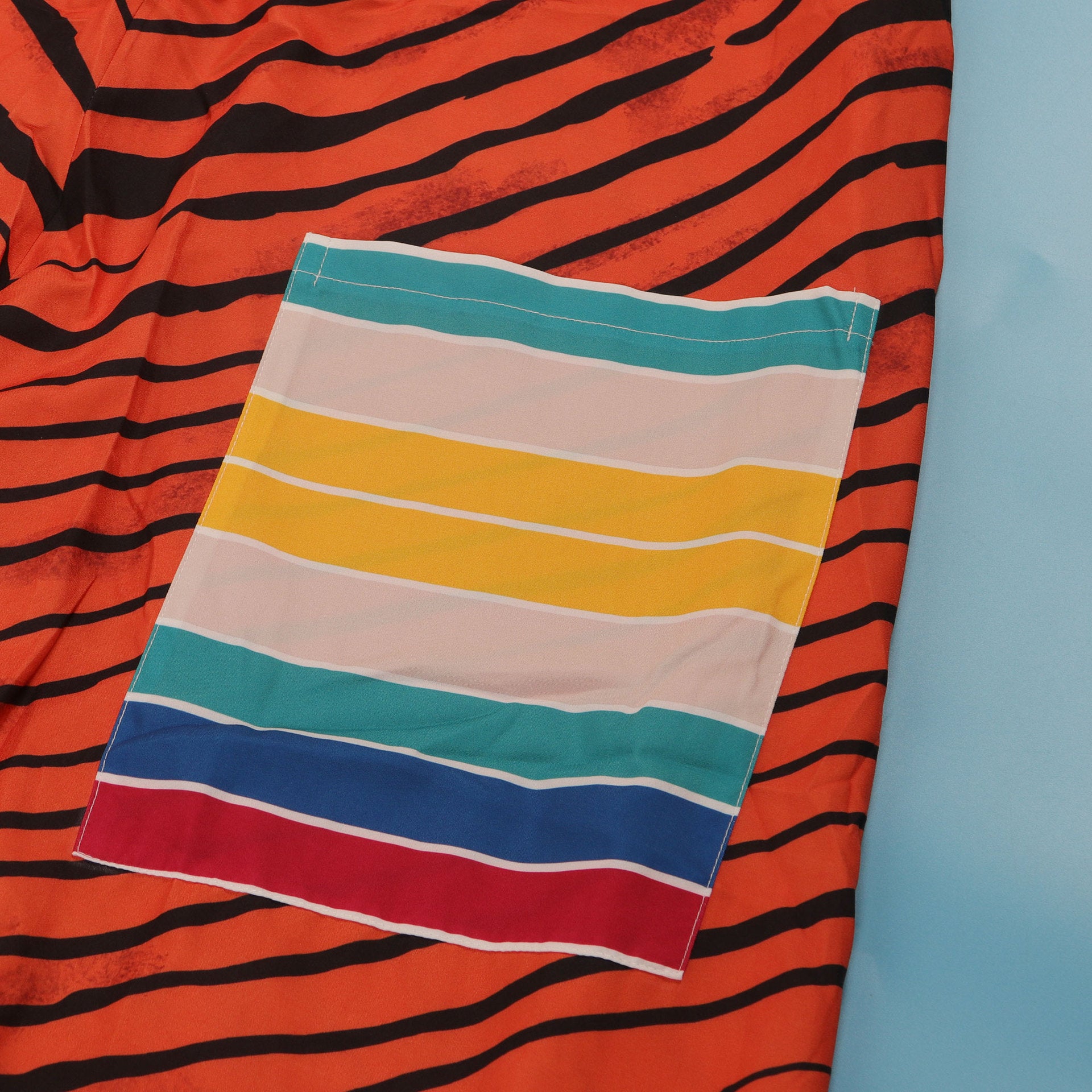 Sexy Print Contrast Color Oversized Wide Leg Strap Jumpsuit 16