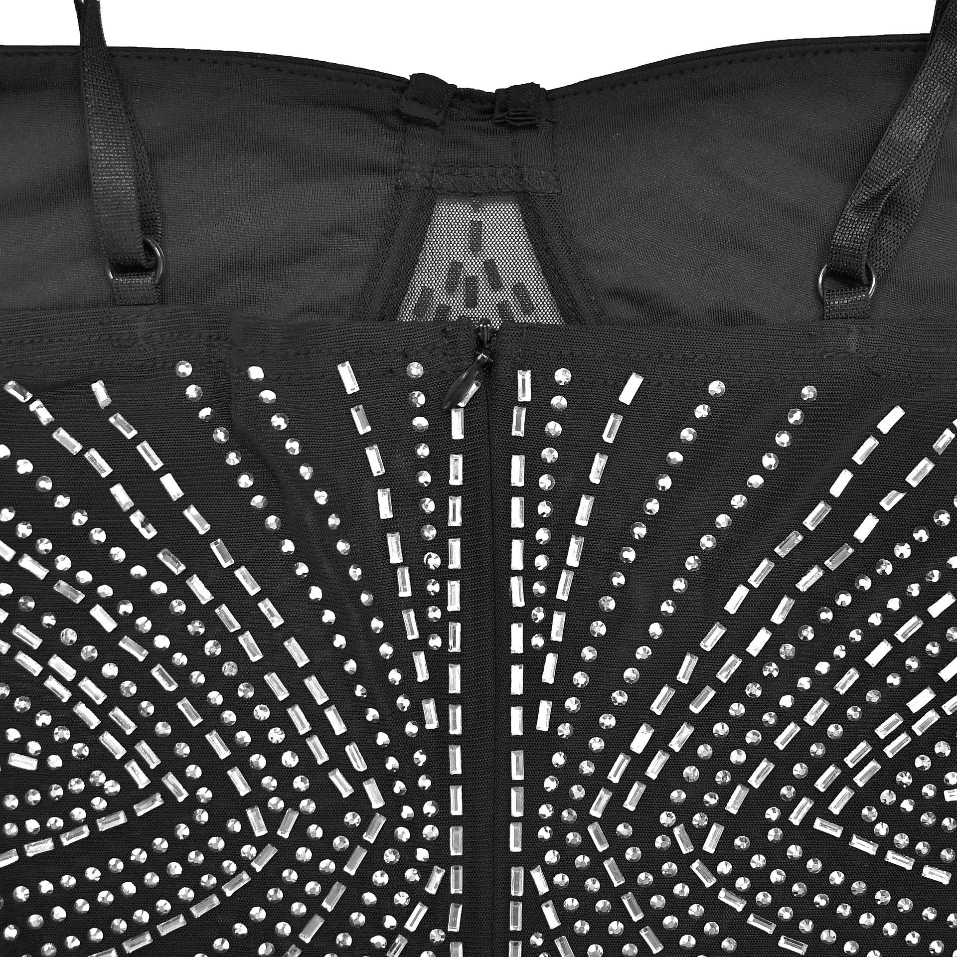 Women's Fashion Solid Color Mesh Beaded Slip Maxi Dress 20