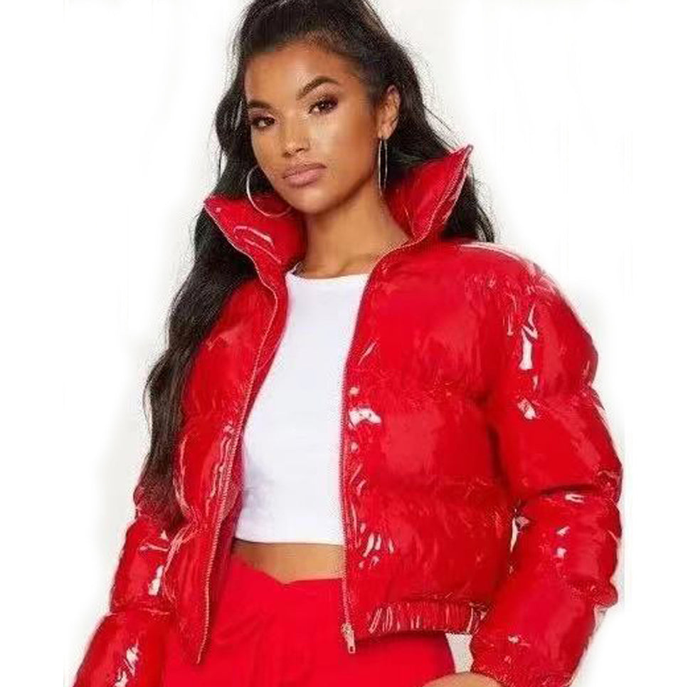 Women zippered padded coat 6