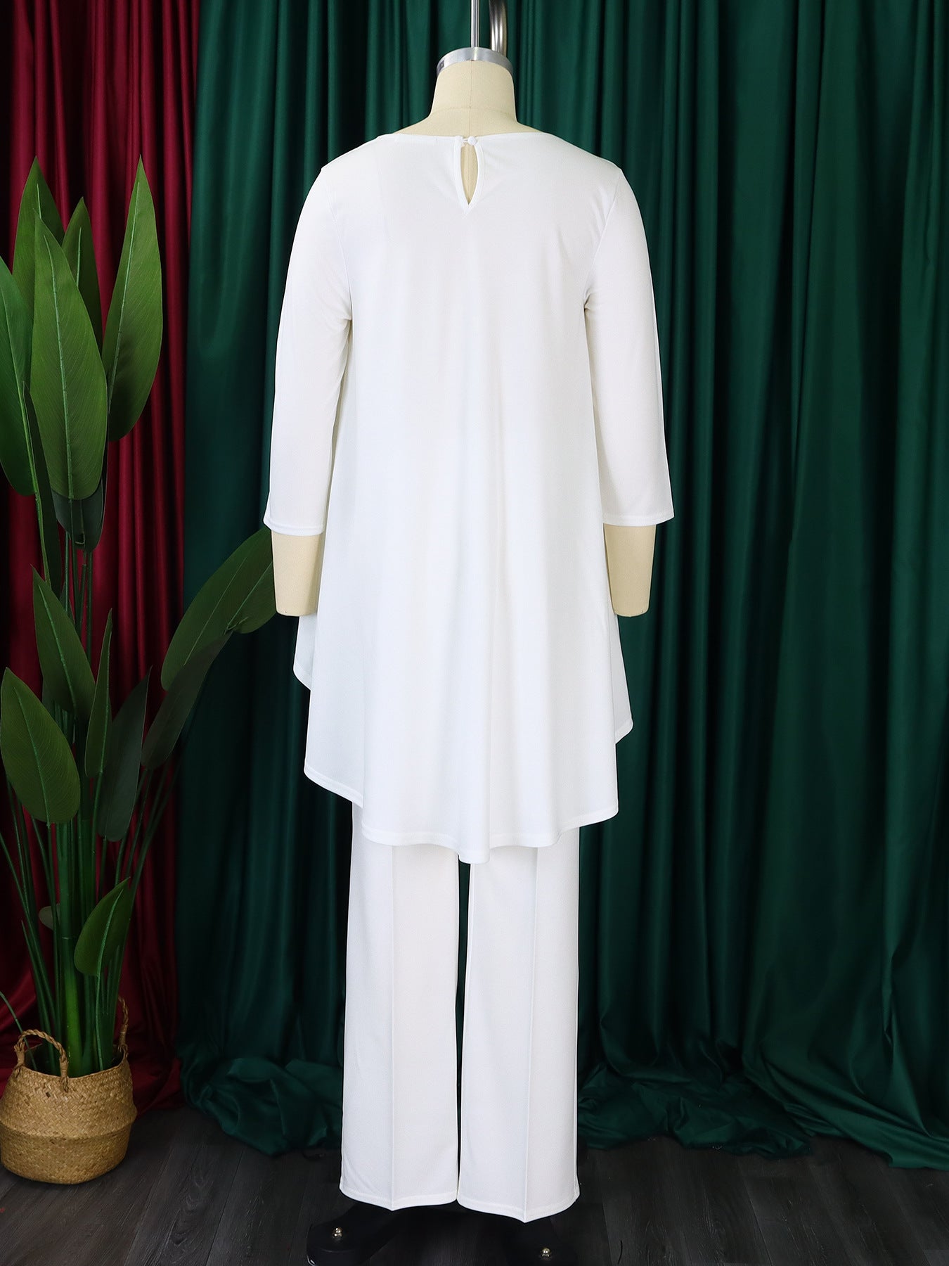 Plus Size Women Long Sleeve Top and Wide Leg Pants Set 13