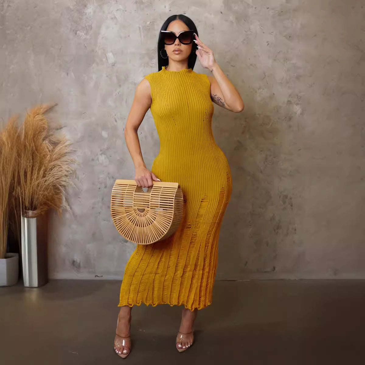 Women Beach Knitting Dress 7