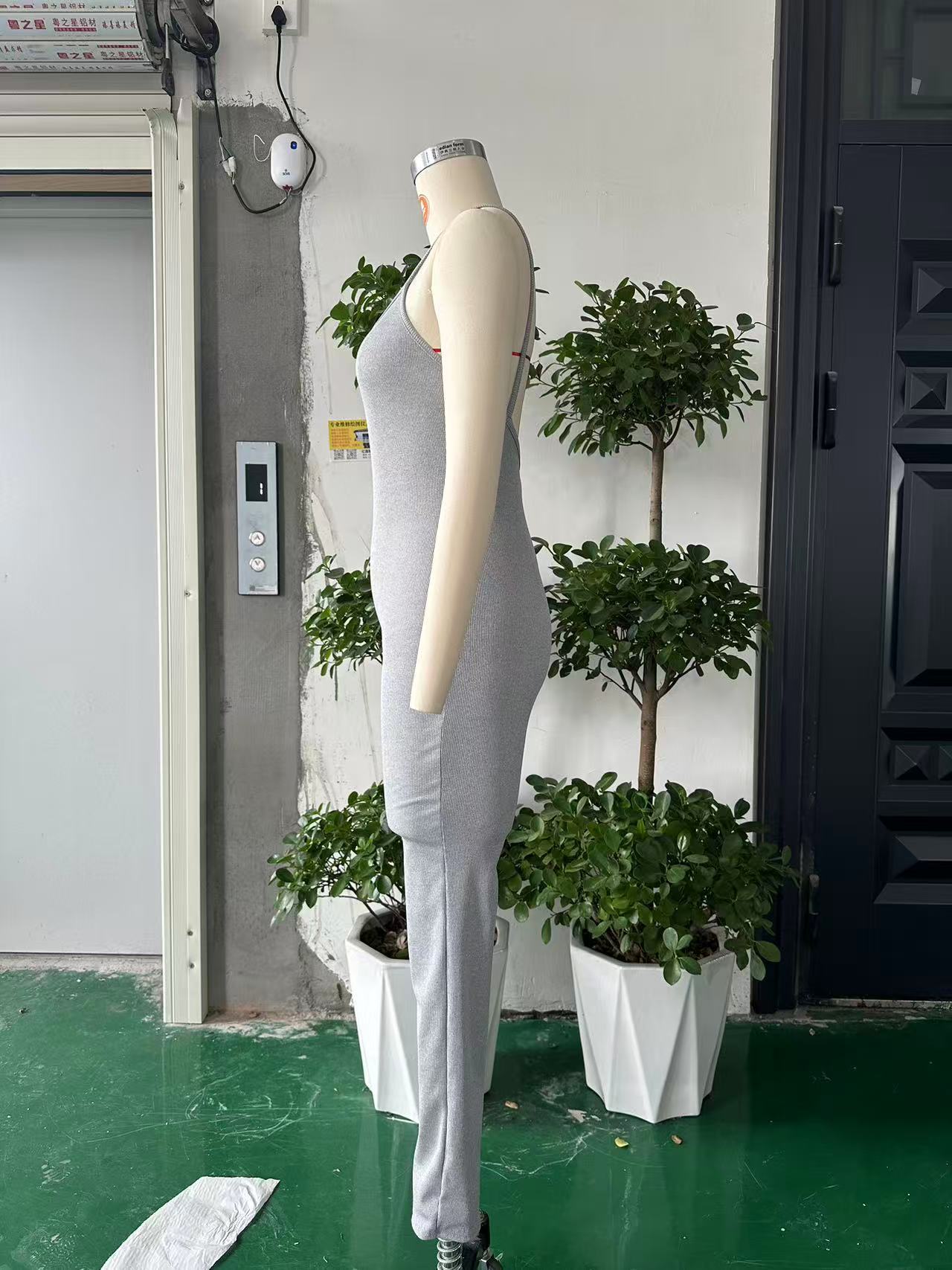 Low Back Sexy Tight Fitting Strap Jumpsuit Women's Clothing 11