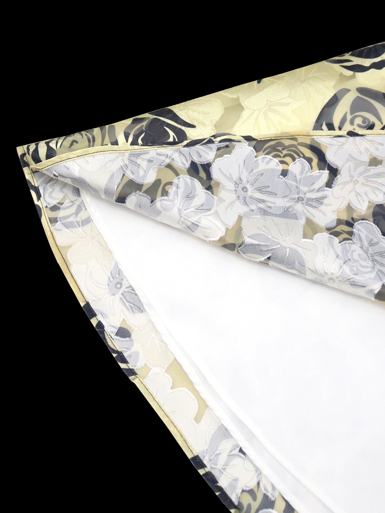 Women square neck Ruffle Sleeve rose jacquard Formal Party Dress 13