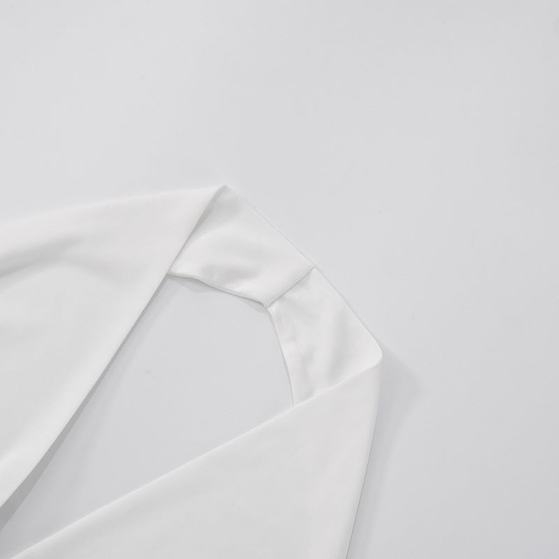 Women Sexy Halter Neck Lace Patchwork Gathered Tie Bodycon Dress 16