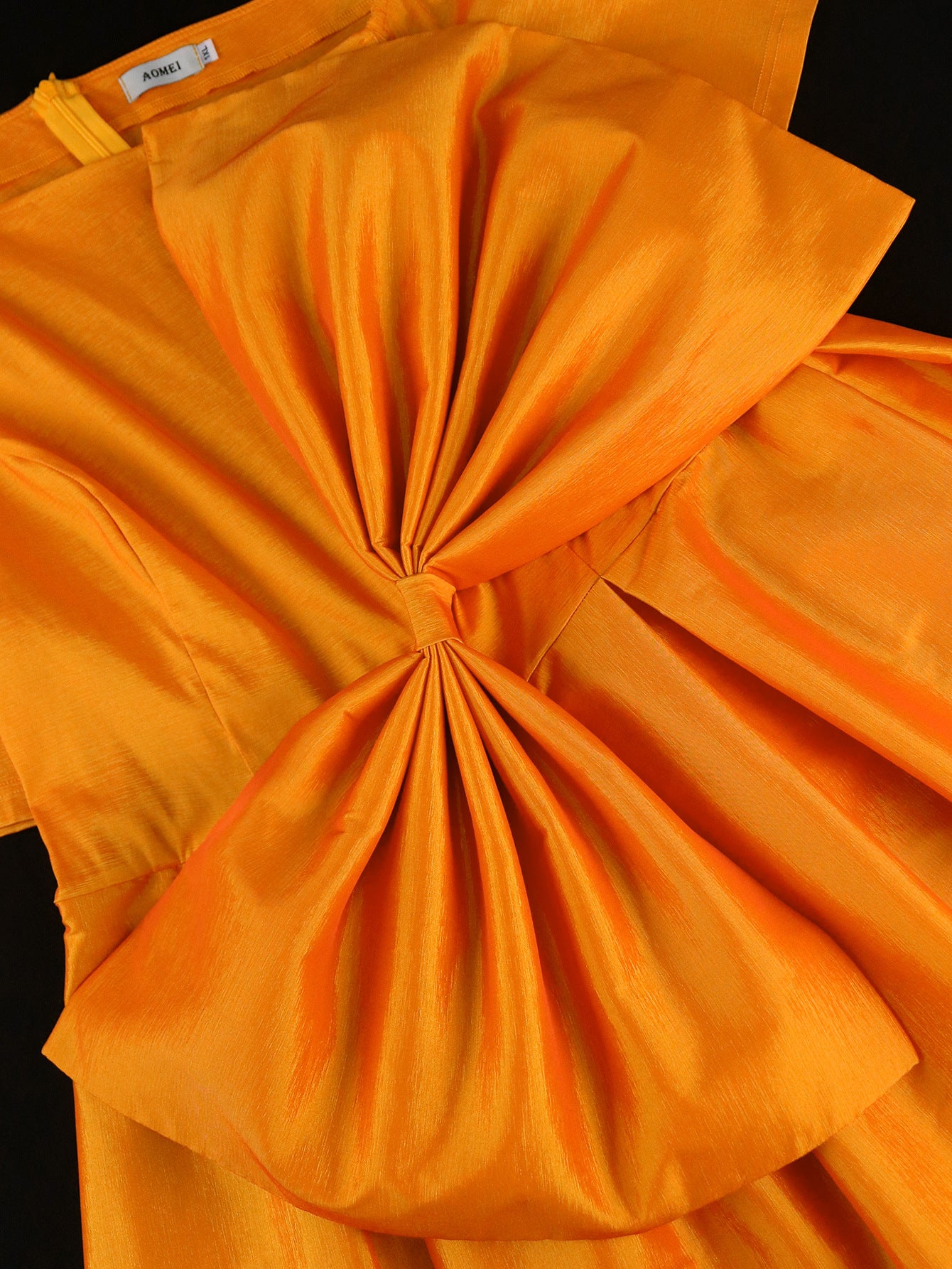 Women Spring Slash Shoulder Off Shoulder Party Bow Dress 7