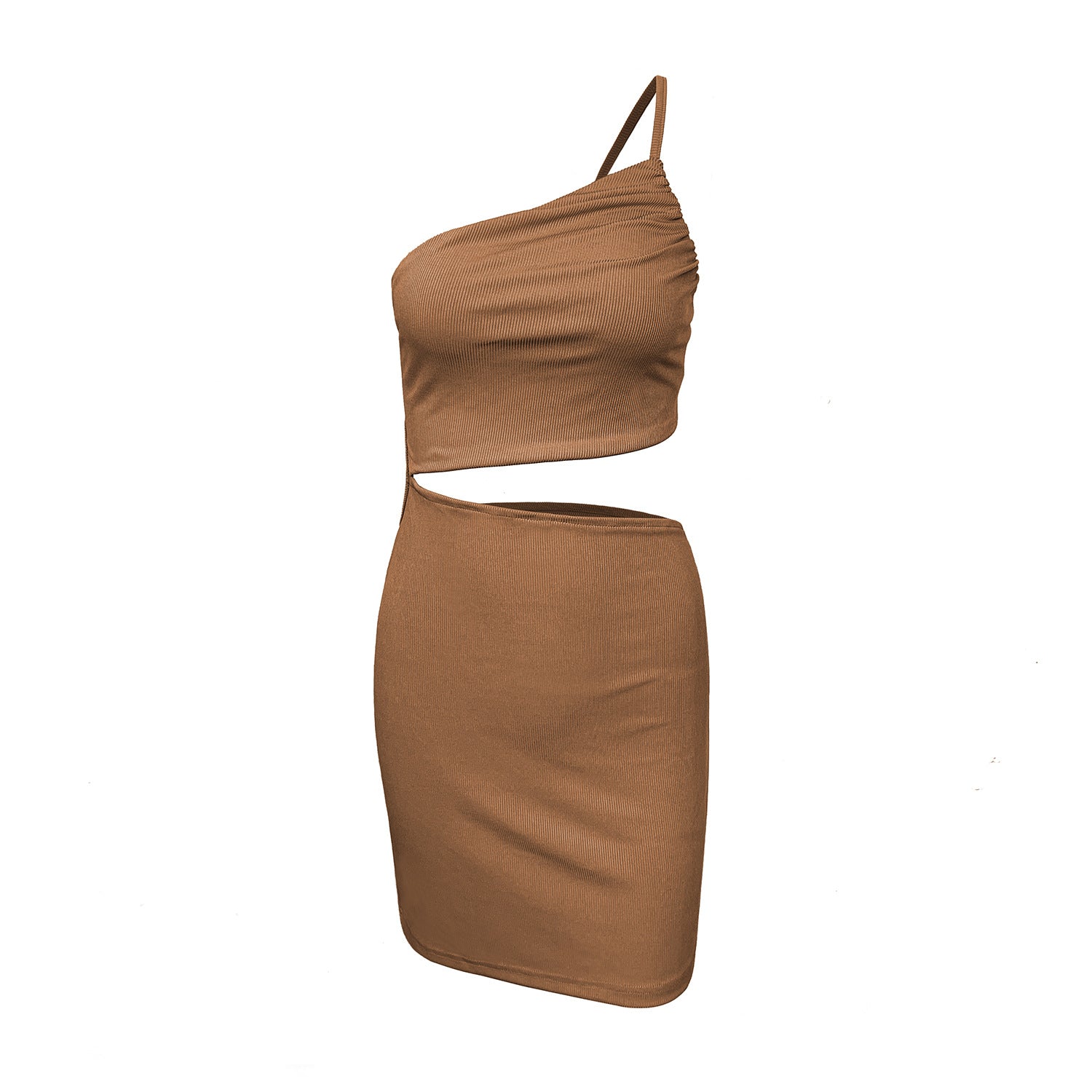 Women Summer Cut Out One Shoulder Bodycon Dress 5