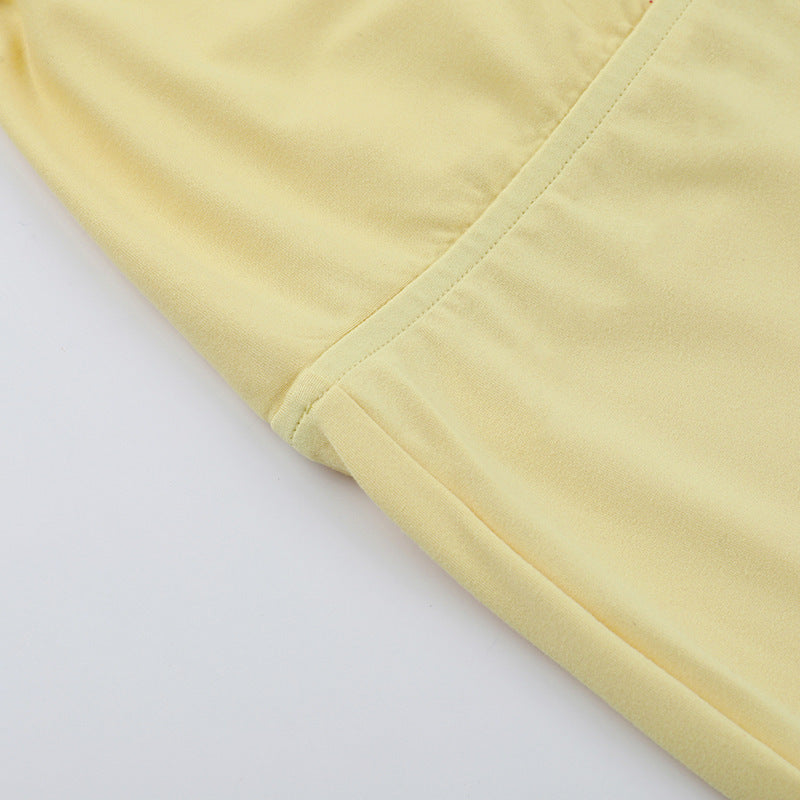 Women's Square Neck Strap Summer Casual Fashion Short Set 14