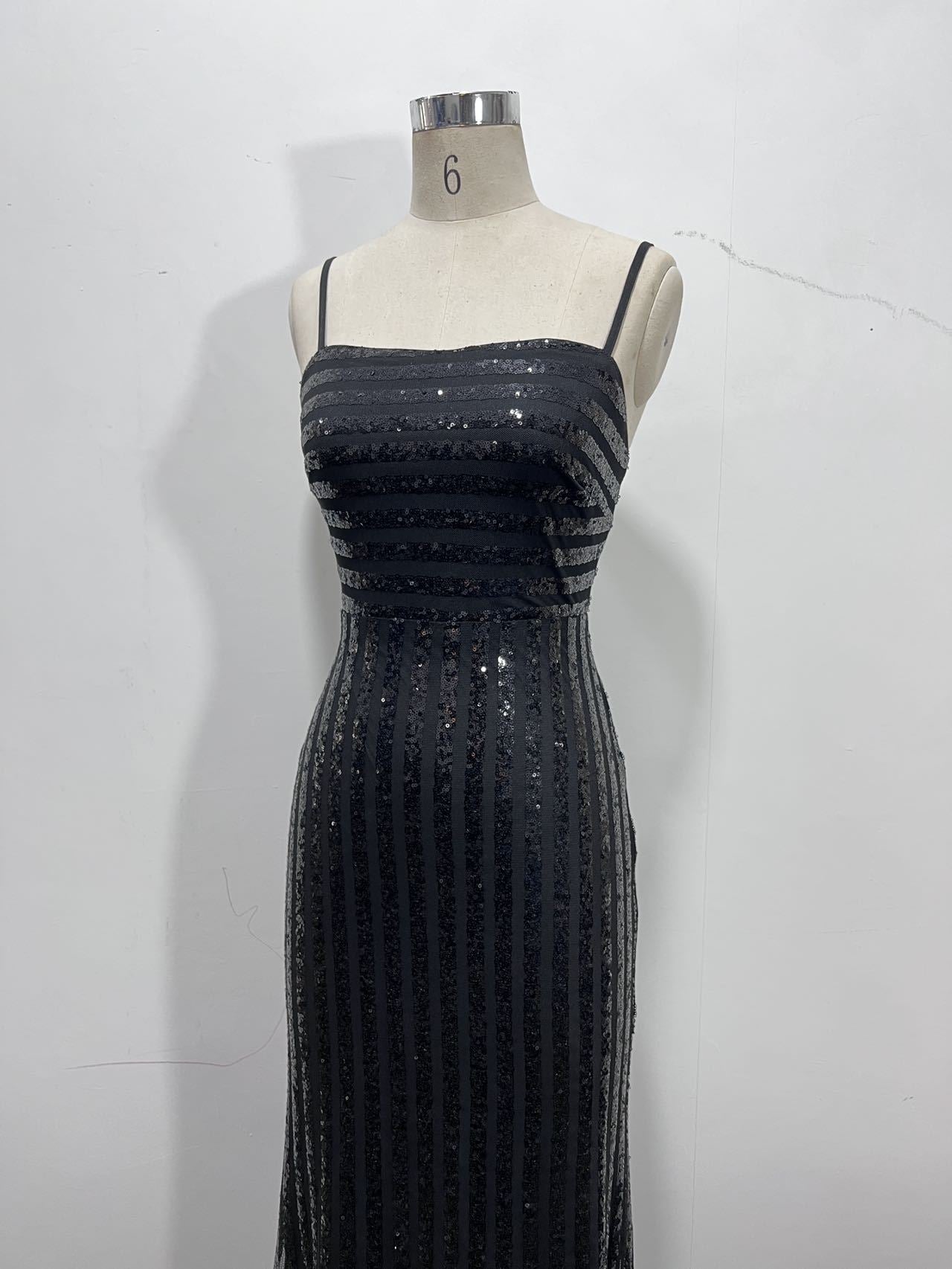 Women Suspender Backless Fishtail Evening Dress 8