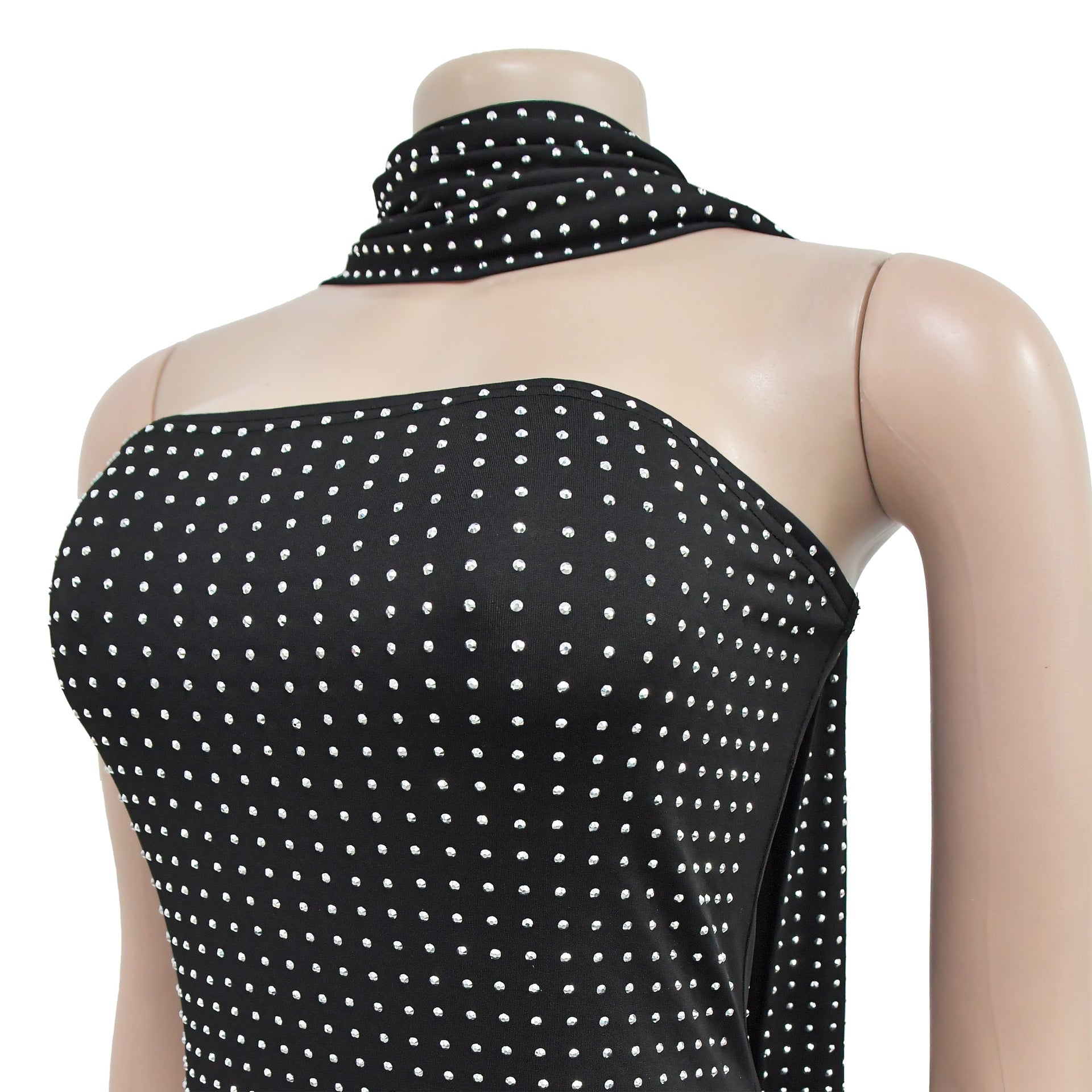 Women sexy ribbon beaded dress 12