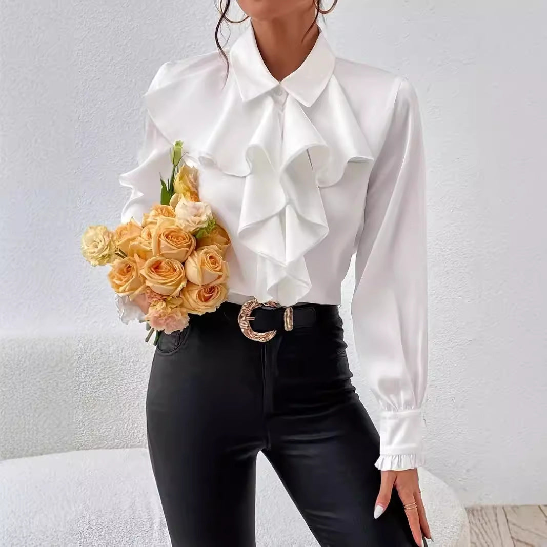 Autumn Fashion Ruffle Layered Shirt For Women