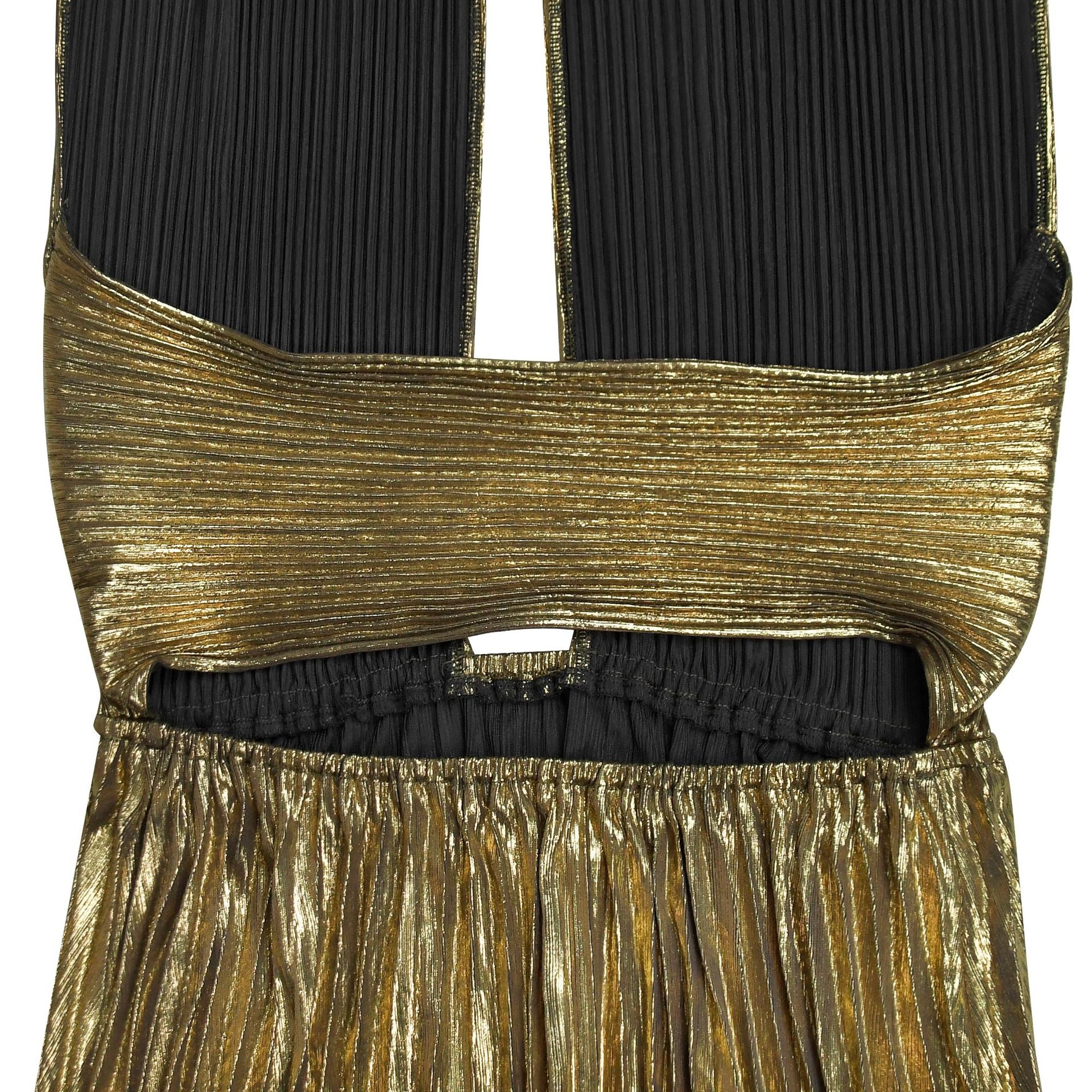 Fashion Women's Elegant Shiny Solid Color Pleated Long Dress 20