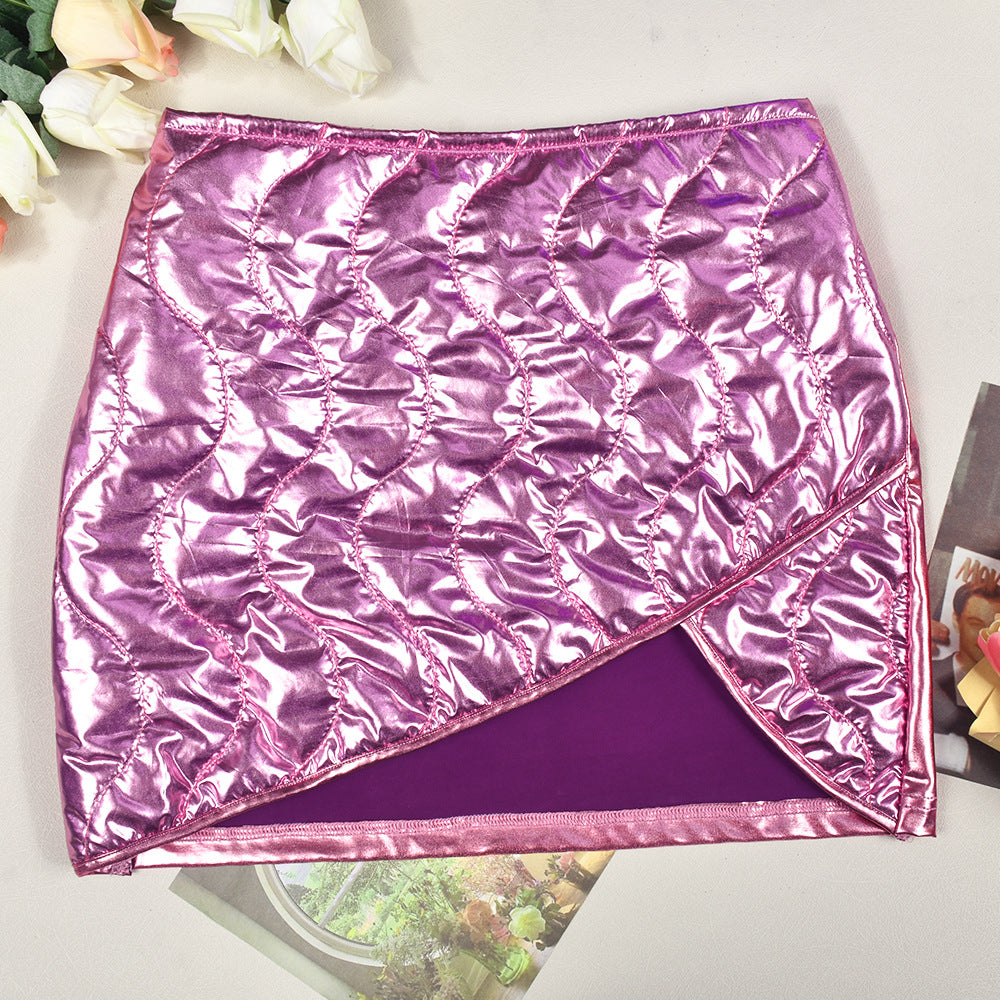 Women Irregular Padded Mini Skirt 12