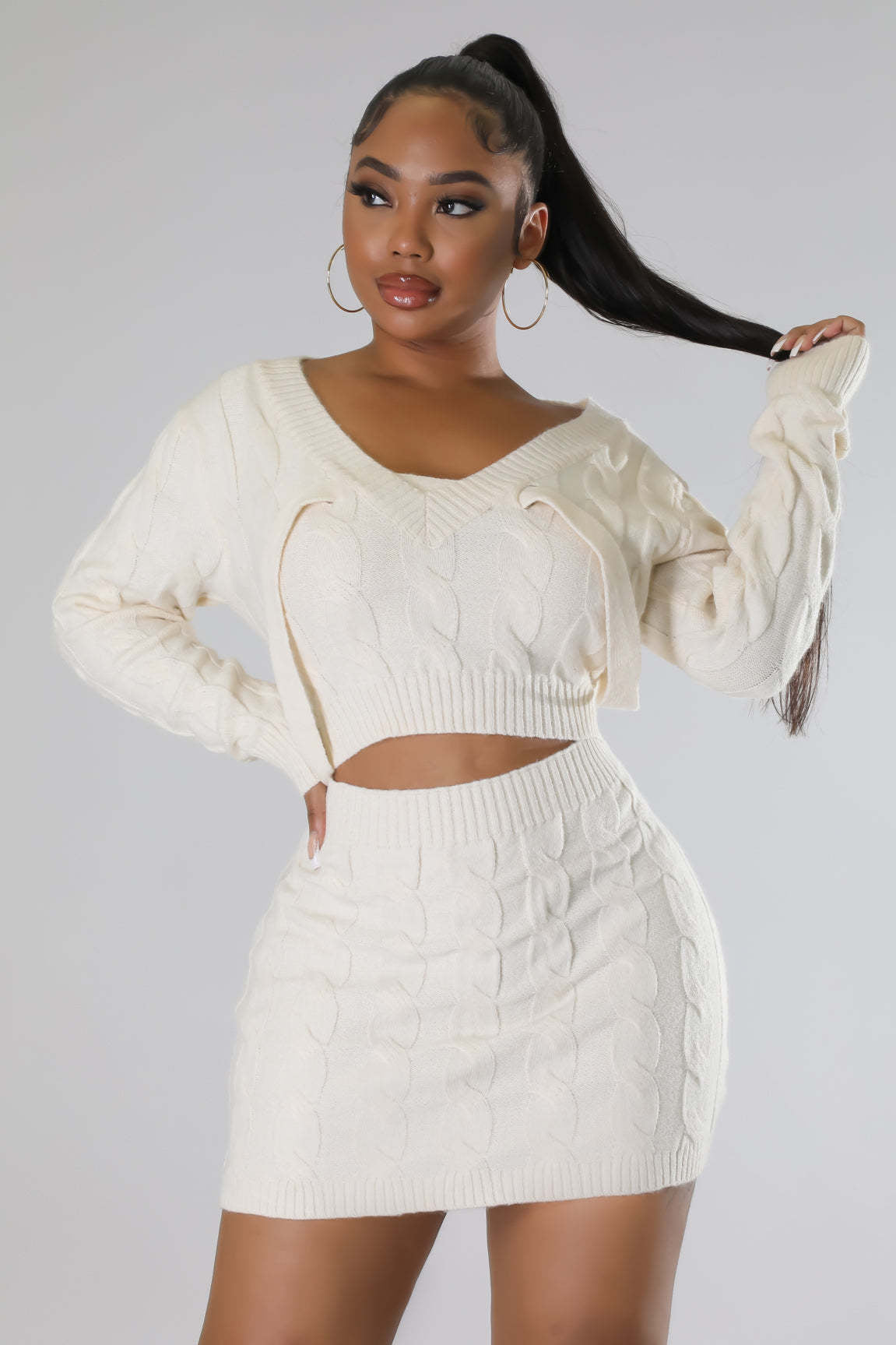 Women Sexy Sweater Bodycon Dress 8