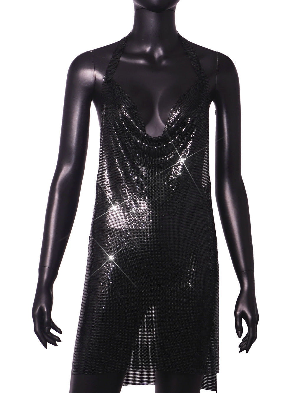Sexy Metal Sequin Strap Night Club Dress 6
