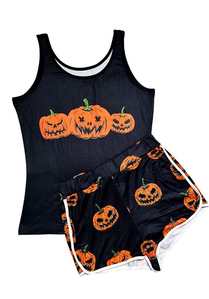 Women's clothing sexy tight fitting print vest shorts two-piece set