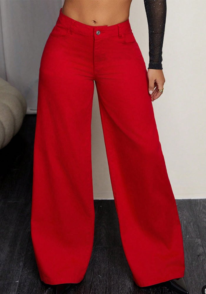 Casual Women's High-Waist Loose Denim Pants