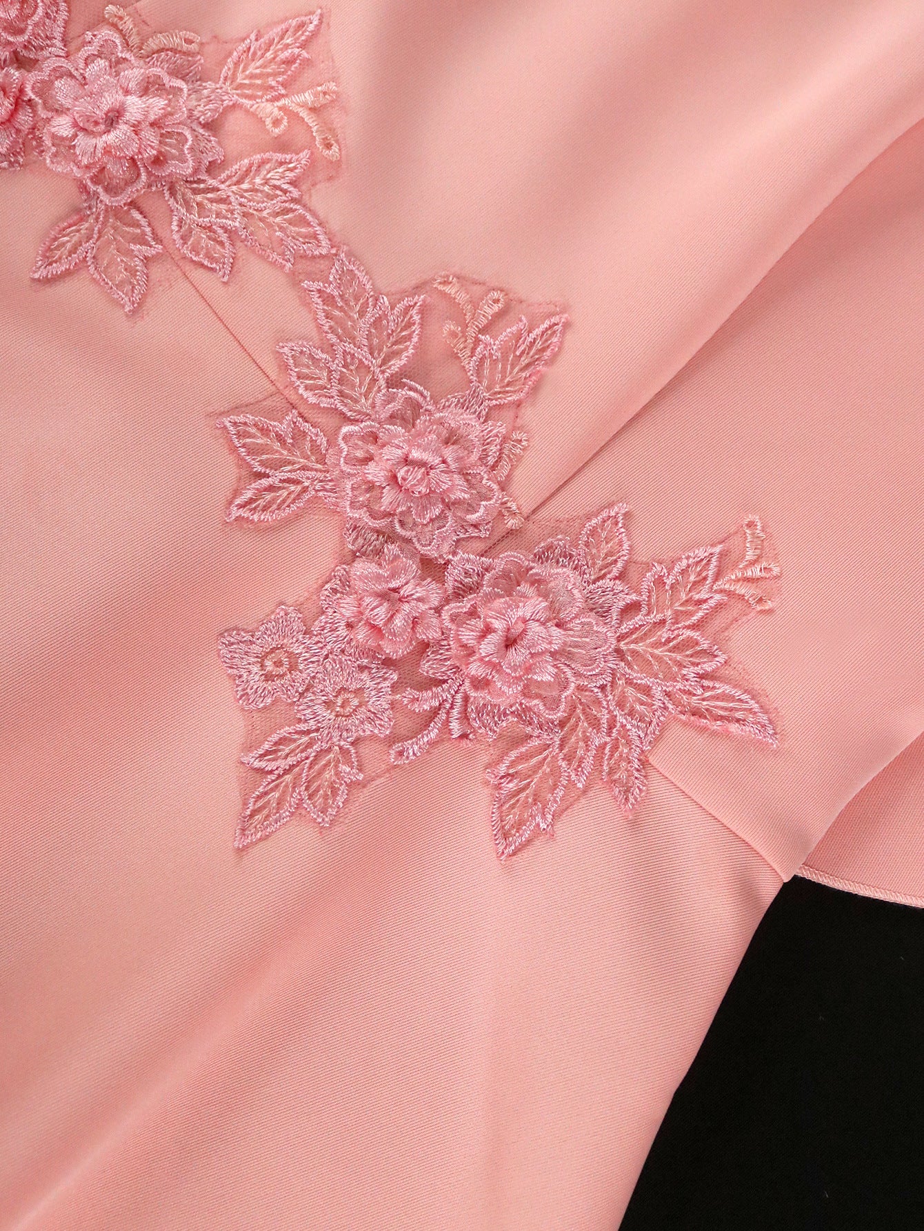 Summer Chic Round Neck Short Dress Embroidered Floral A-Line Party Gown 8