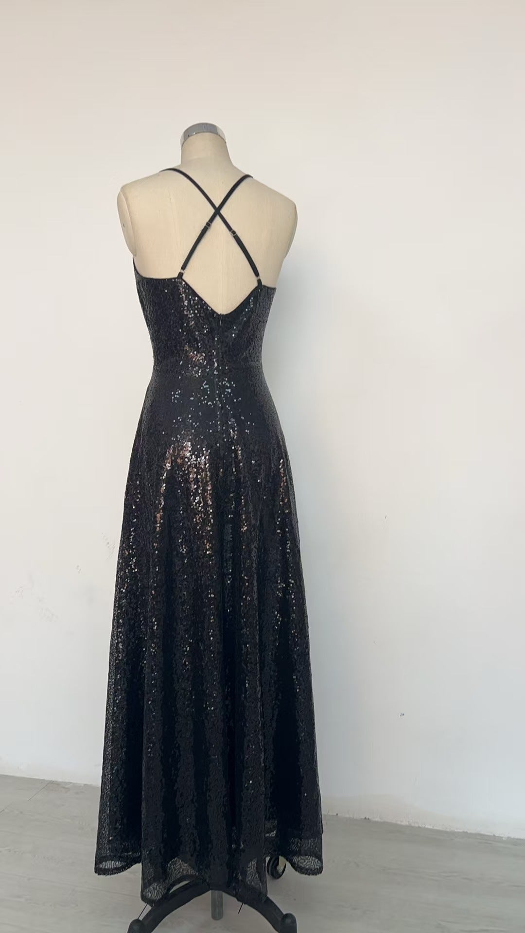 Women Summer Sequined Sexy Suspender Backless Evening Dress（Processing time need 3-6 days） 8