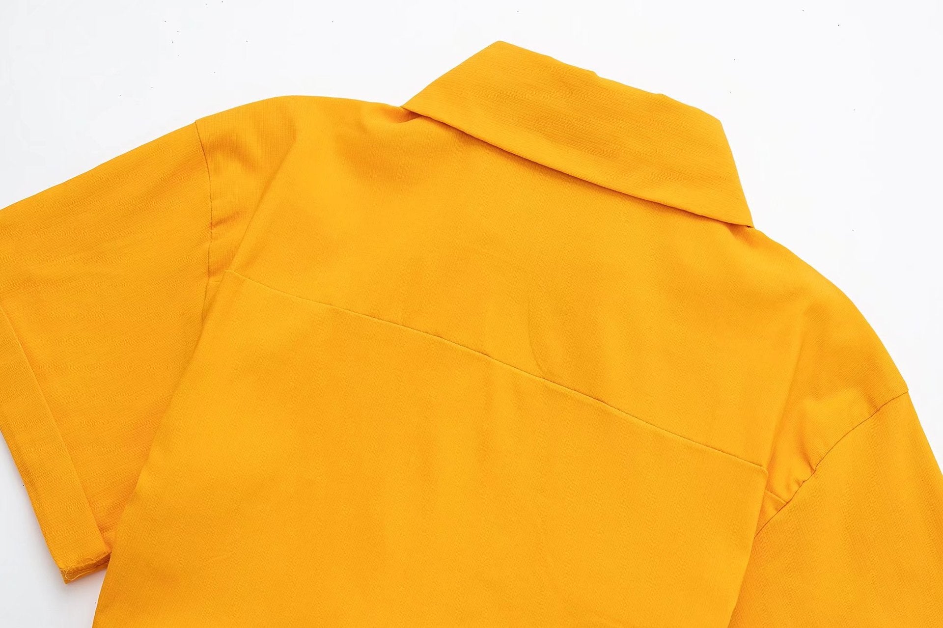 Summer Stretch Linen Blend Multicolor Short Shirt For Women 16