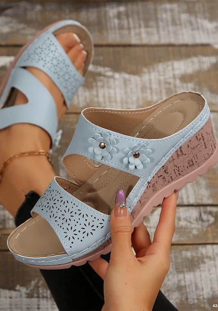 Plus Size women's stitching wedge heel sandals