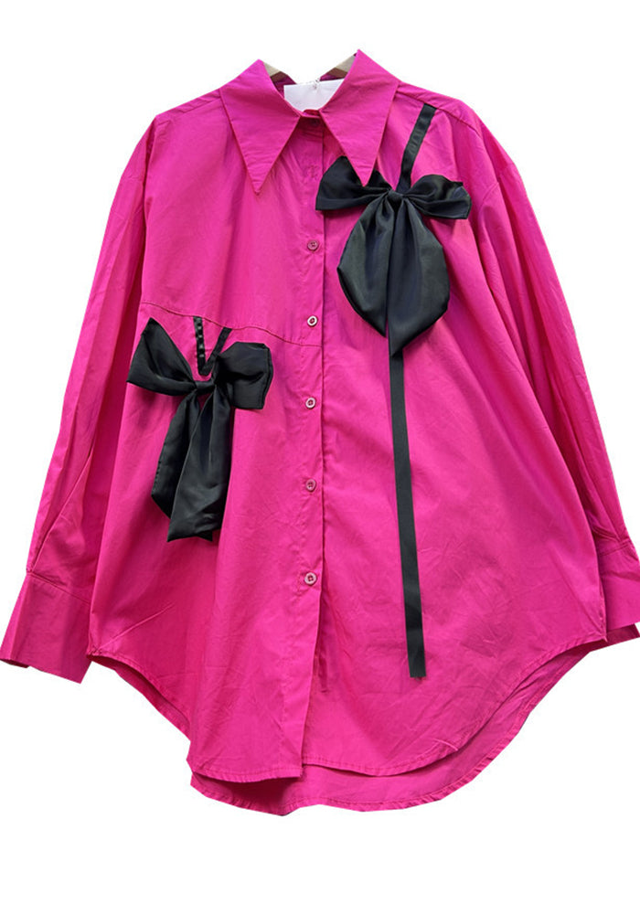 Women French bow long-sleeved shirt