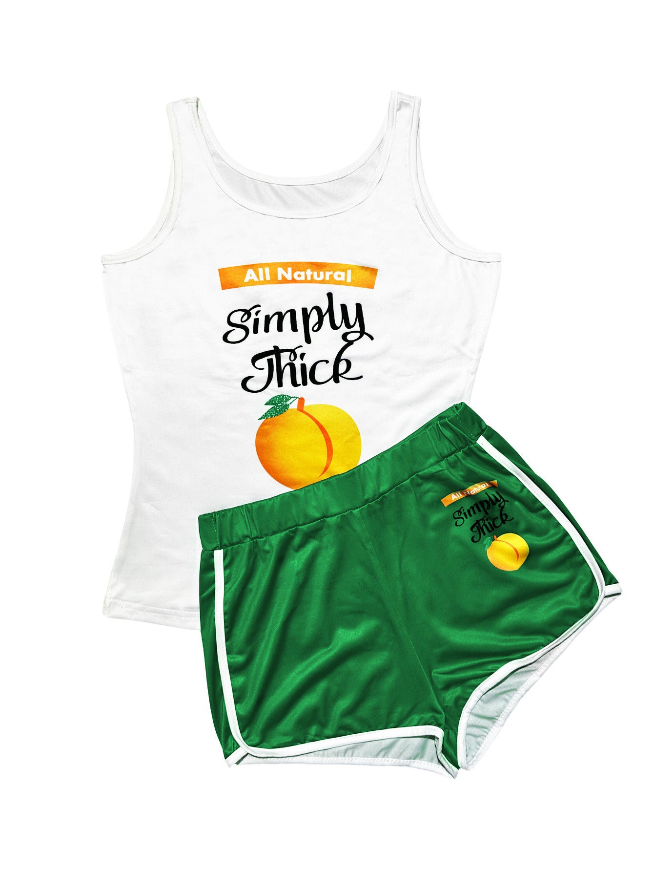 Women's clothing sexy tight fitting print vest shorts two-piece set 6