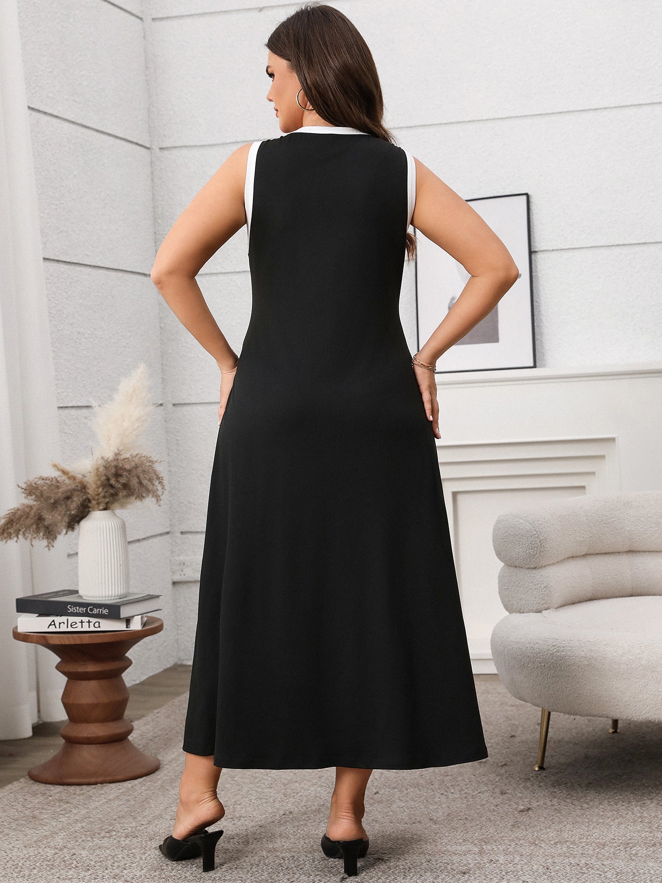 Women's Spring/Summer Plus Size Casual Strap Long Dress 5