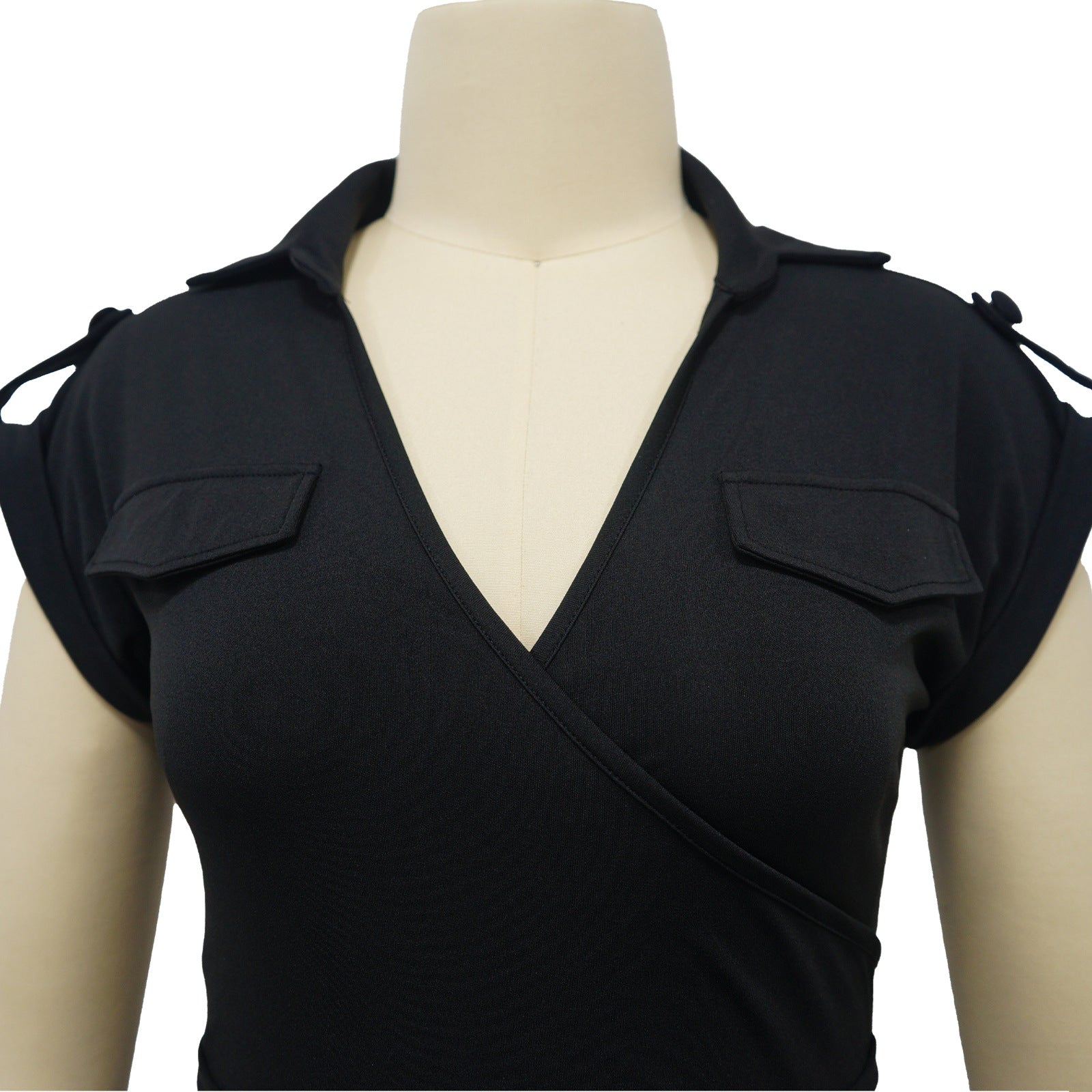 Fashionable Women's Solid Color Sleeveless V-Neck Wide Leg Jumpsuit 13