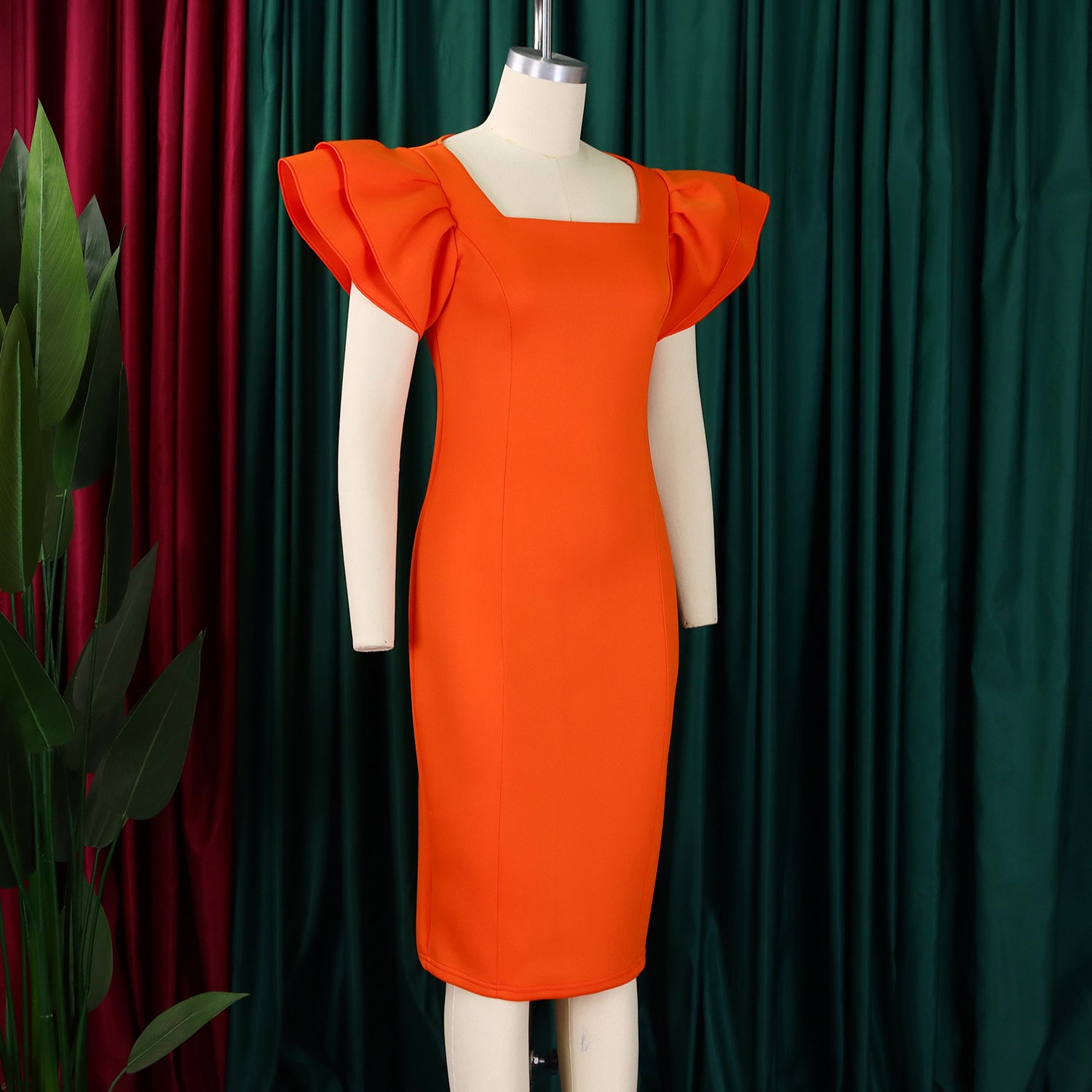 Women solid bodycon African dress 11