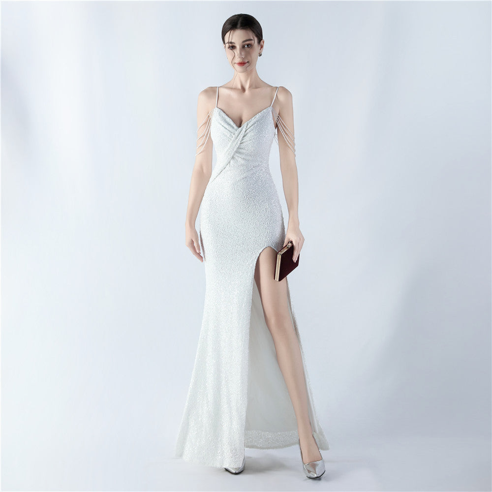 Sexy Strap Beaded Evening Dress 10