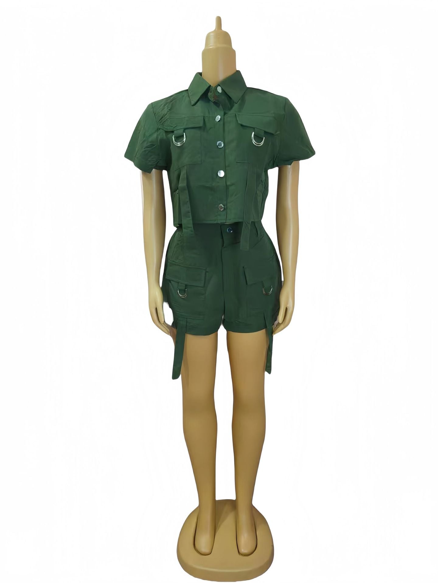 Women Casual Top and Shorts Two Piece Set