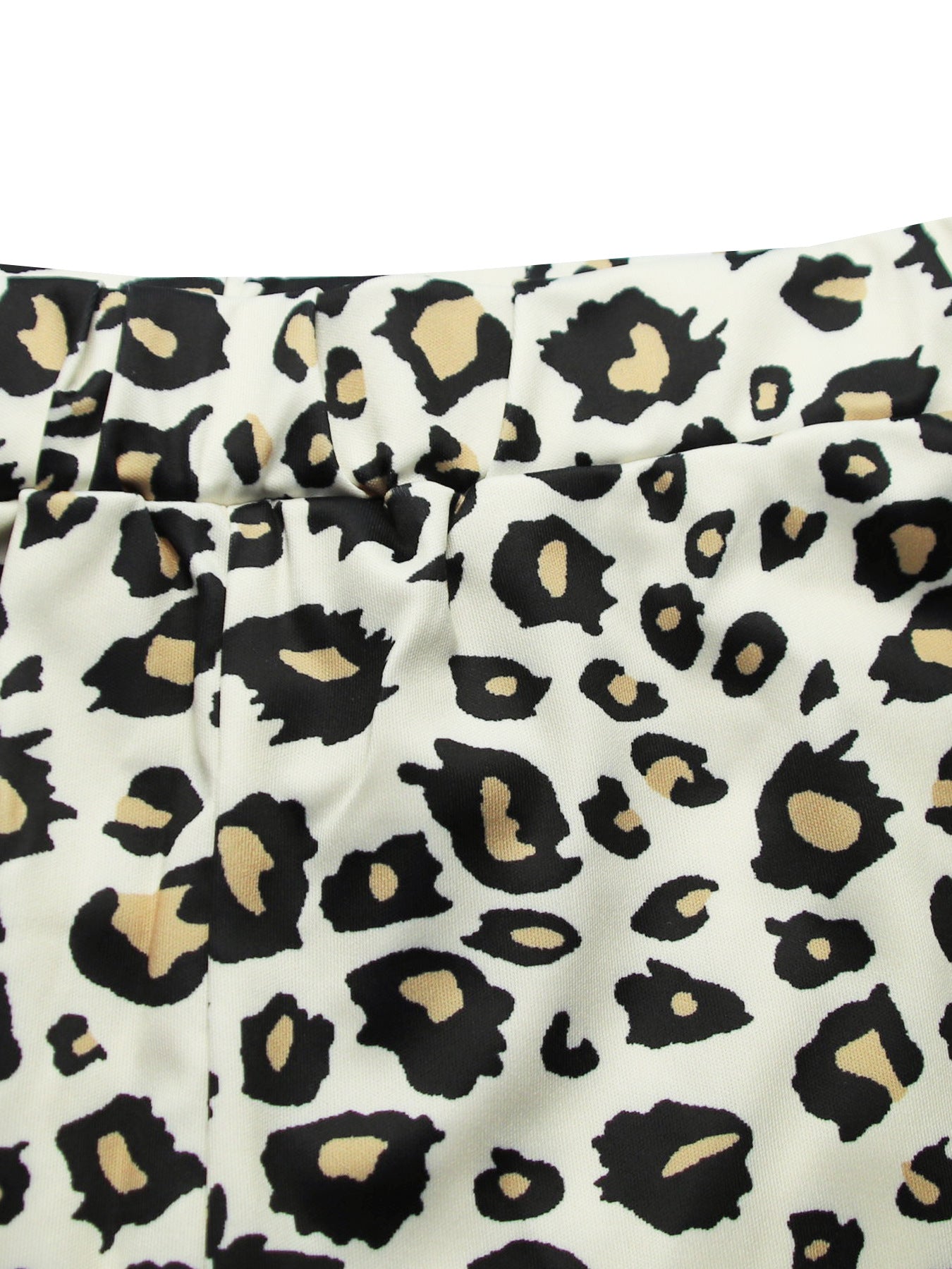 Summer Leopard Print Round Neck Short-Sleeved Loose Two Piece Shorts Set 9