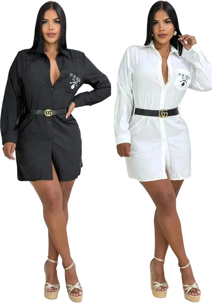 Women summer fashion embroidery loose casual shirt