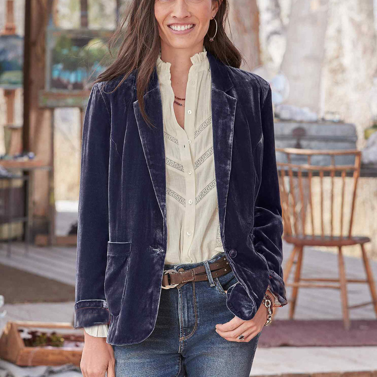 solid oclor velvet short blazer women's jacket 9