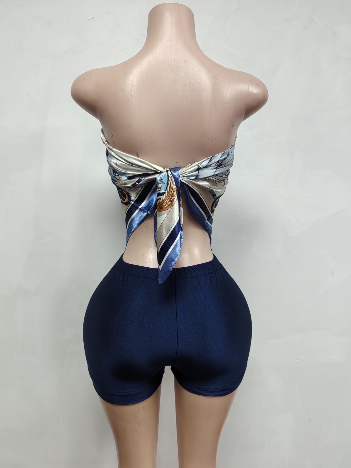 Fashion Strapless Sexy Two Piece Shorts Set 20